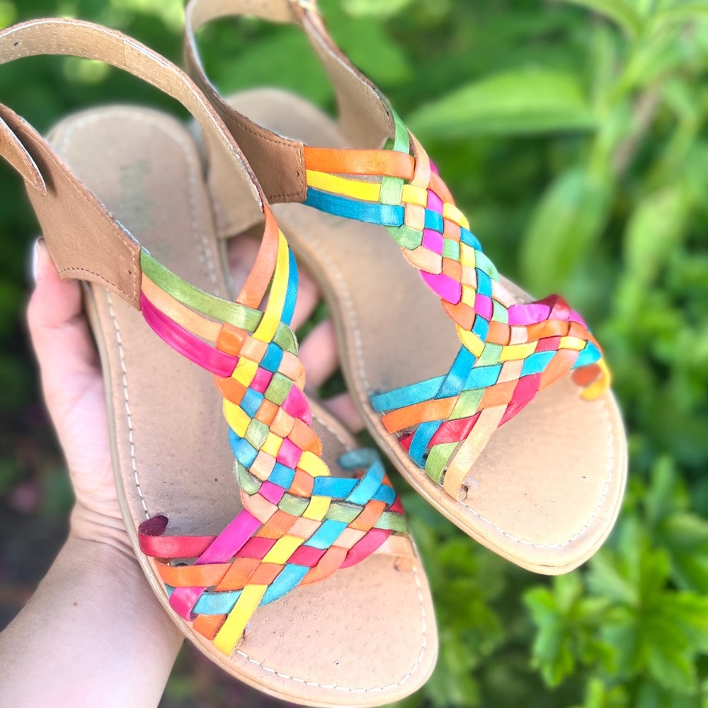 🌼 NWOT handmade leather Mexican sandals